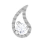 Round Cut Diamond Leaf Nose Pin in Prong Setting