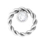 Bezel Set Round Diamond Nose Pin with Twisted Rope