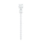 Round Moissanite Chain Drop Earring for Cartilage Piercing