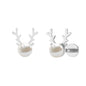 Natural Freshwater Pearl Solitaire Reindeer Earring