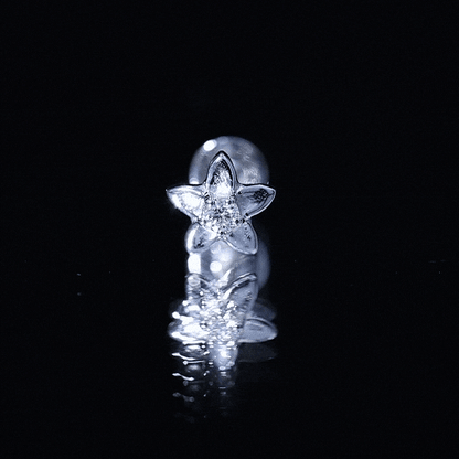 Nature Inspired Diamond Earring for Conch Piercing