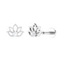 Nature Inspired Diamond Lotus Earring