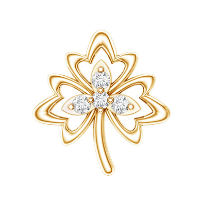 Diamond Nature Inspired Earring for Helix Piercing