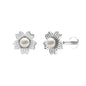 Real Freshwater Pearl Solitaire Flower Earring
