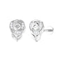Nature Inspired Diamond Flower Helix Earring
