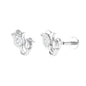 Diamond Floral Earring for Helix Piercing