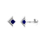 Real Blue Sapphire Solitaire Tragus Earring