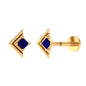Real Blue Sapphire Solitaire Tragus Earring