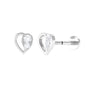 Diamond Heart Earring for Conch Piercing