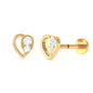 Diamond Heart Earring for Conch Piercing