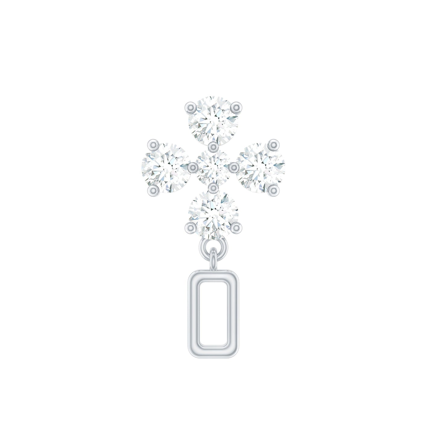 Simple Diamond Drop Earring for Helix Piercing