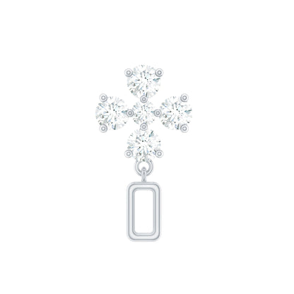 Simple Diamond Drop Earring for Helix Piercing