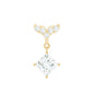 Fish Tail Diamond Drop Earring for Helix Piercing