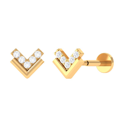 Diamond Arrow Earring for Conch Piercing