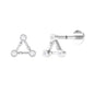 Diamond Open Triangle Earring for Conch Piercing