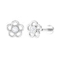Diamond Flower Earring for Cartilage Piercing