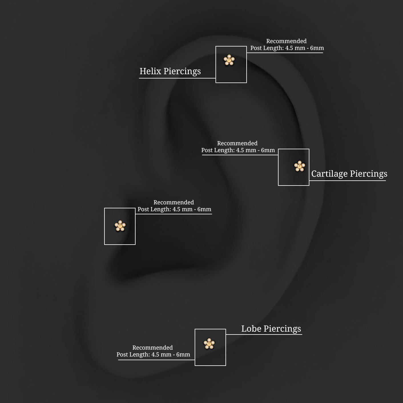 Diamond Floral Cartilage Earring