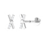 Simple Diamond X Earring for Tragus Piercing
