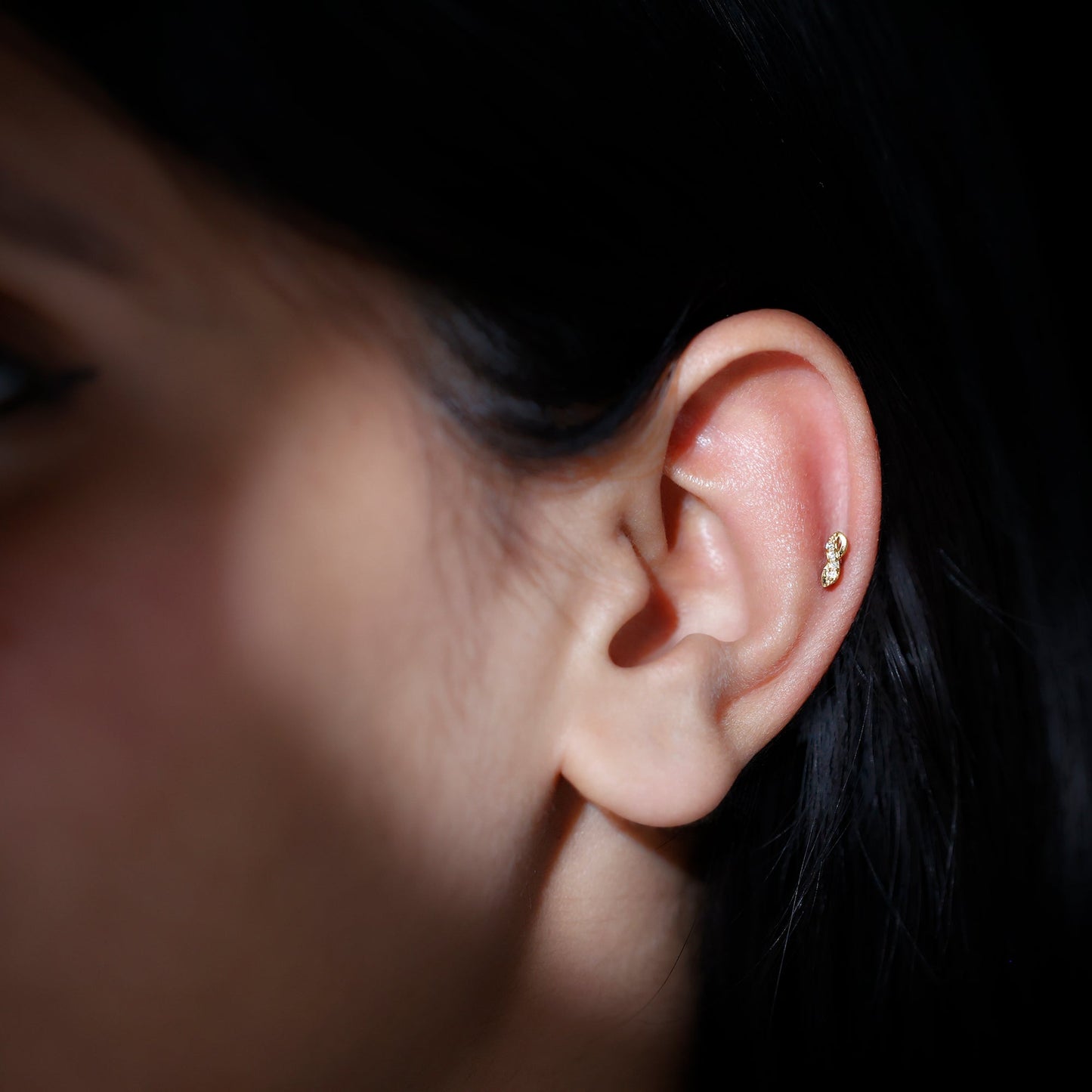Real Diamond Infinity Tragus Earring for Women