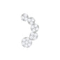 Genuine Diamond Curved Crawler Earring for Helix Piercing