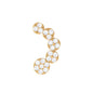 Genuine Diamond Curved Crawler Earring for Helix Piercing