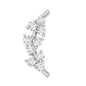 Natural Round Diamond Cluster Curved Helix Earring