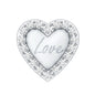 Certified Moissanite Love Heart Earring for Helix Piercing