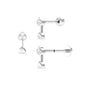 Genuine Diamond Heart Arrow Earring for Helix Piercing