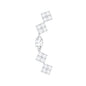 Certified Moissanite Curved Helix Piercing Earring