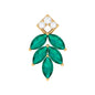Real Emerald and Diamond Leaf Cartilage Earring
