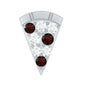 Round Cut Garnet and Diamond Pizza Slice Helix Earring