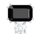 Lab Grown Black and White Diamond Helix Piercing Earring