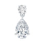 Pear and Round Cut Diamond Stud Drop Helix Earring