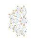 Natural Marquise and Round Diamond Floral Cartilage Earring
