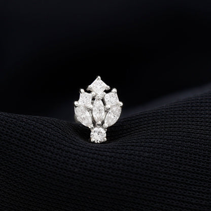 Real Diamond Designer Earring for Cartilage Piercing