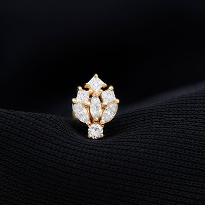 Real Diamond Designer Earring for Cartilage Piercing