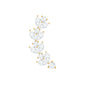 Marquise and Round Moissanite Leaf Helix Earring