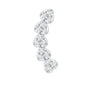 Certified Moissanite Heart Curved Crawler Earring