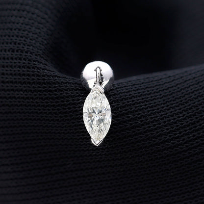 Marquise Diamond Cartilage Dangle Earring