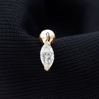 Marquise Diamond Cartilage Dangle Earring