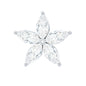 Marquise Cut Moissanite Floral Earring for Cartilage Piercing