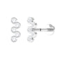 Diamond Zig Zag Bubble Crawler Earring