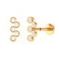 Diamond Zig Zag Bubble Crawler Earring