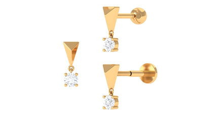 Diamond Drop Earring for Helix Piercing