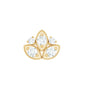 Diamond Lotus Earring for Cartilage Piercing