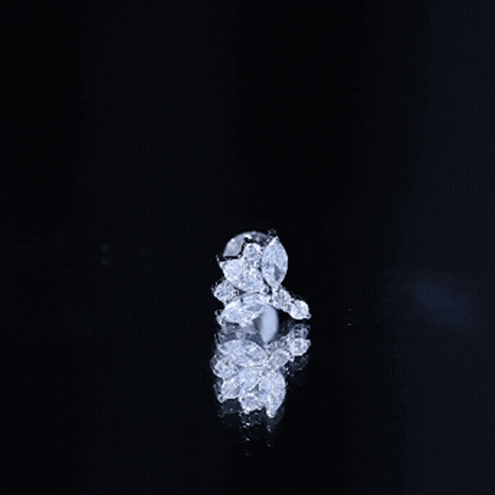 Diamond Lotus Cartilage Earring
