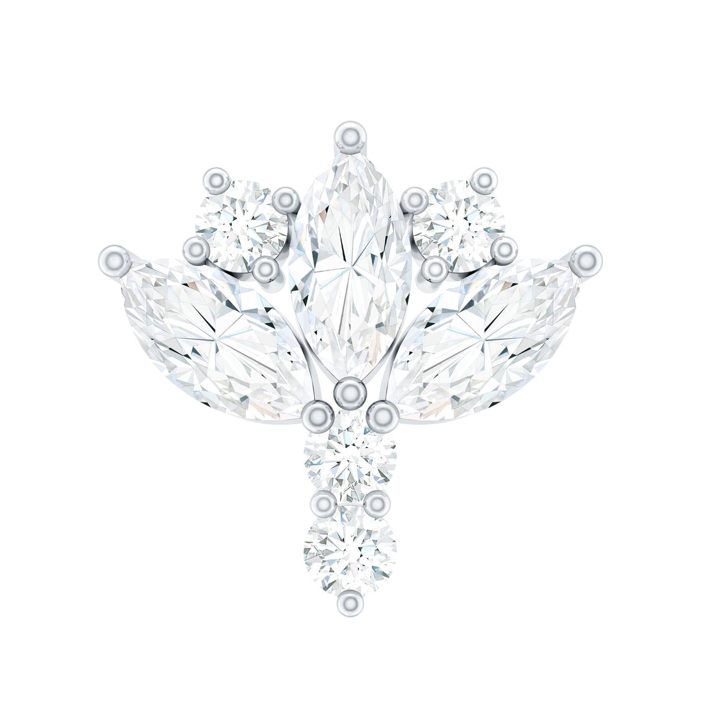 Diamond Lotus Cartilage Earring