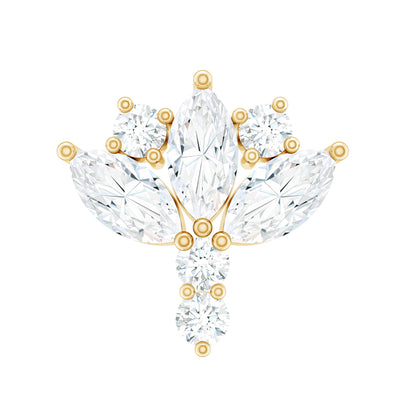 Diamond Lotus Cartilage Earring