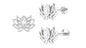 Marquise Diamond Lotus Cartilage Earring for Her