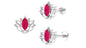 Marquise Ruby Lotus Earring for Helix Piercing